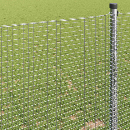 Welded Wire Fence 1000 x 40 cm Silver