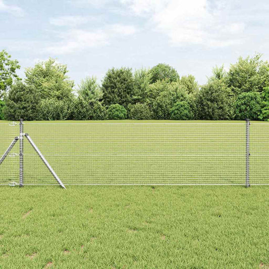 Welded Wire Fence 1000 x 40 cm Silver