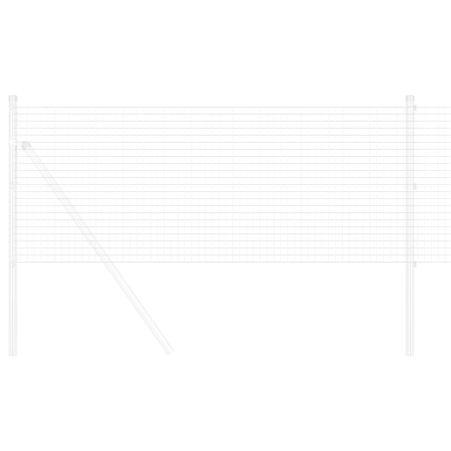 Welded Wire Fence 1000 x 60 cm Silver