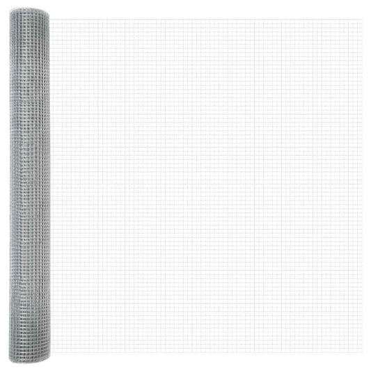 Welded Wire Fence 1000 x 120 cm Silver