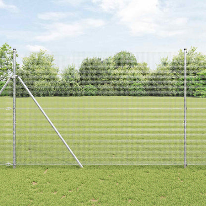 Welded Wire Fence 1000 x 150 cm Silver
