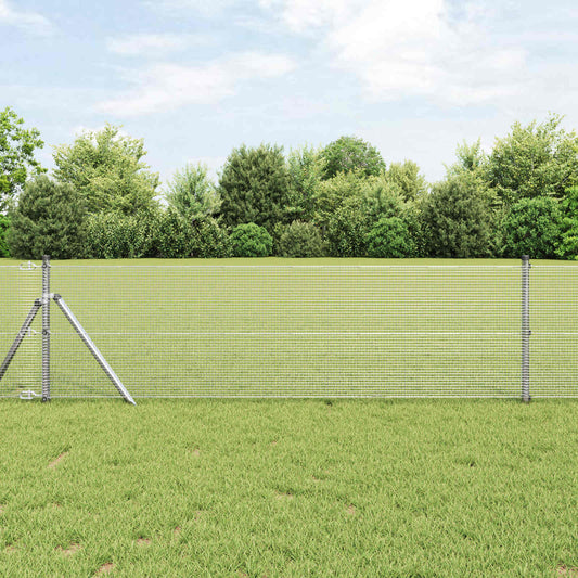 Welded Wire Fence 2500 x 40 cm Silver