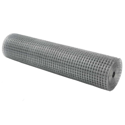 Welded Wire Fence 2500 x 40 cm Silver
