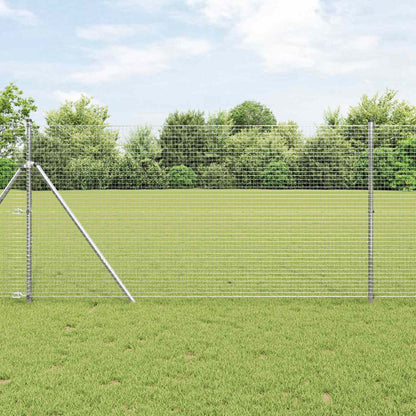 Welded Wire Fence 2500 x 140 cm Silver