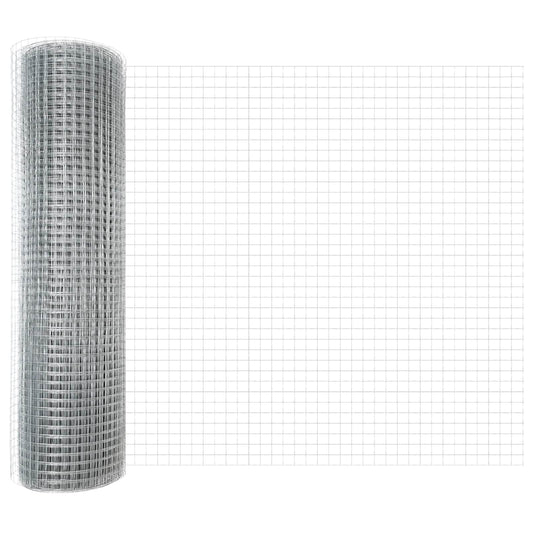 Welded Wire Fence 5000 x 40 cm Silver