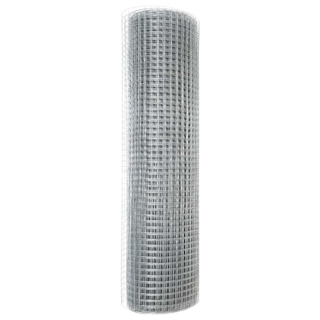 Welded Wire Fence 5000 x 80 cm Silver