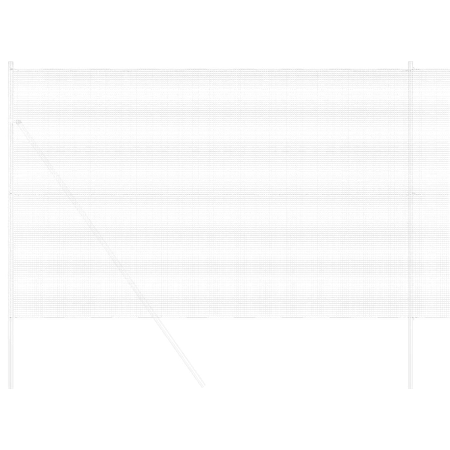 Welded Wire Fence 5000 x 150 cm Silver