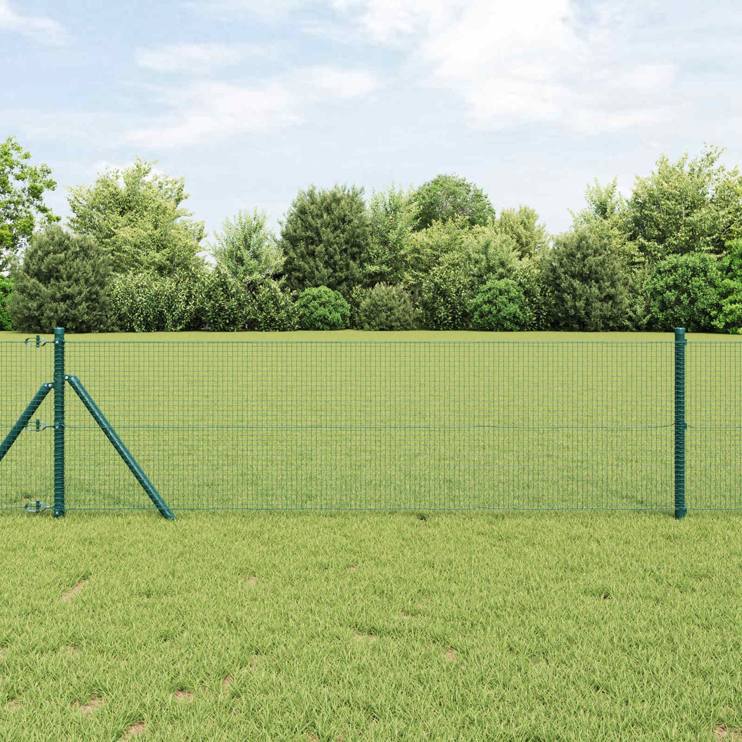 Welded Wire Fence 1000 x 80 cm Green