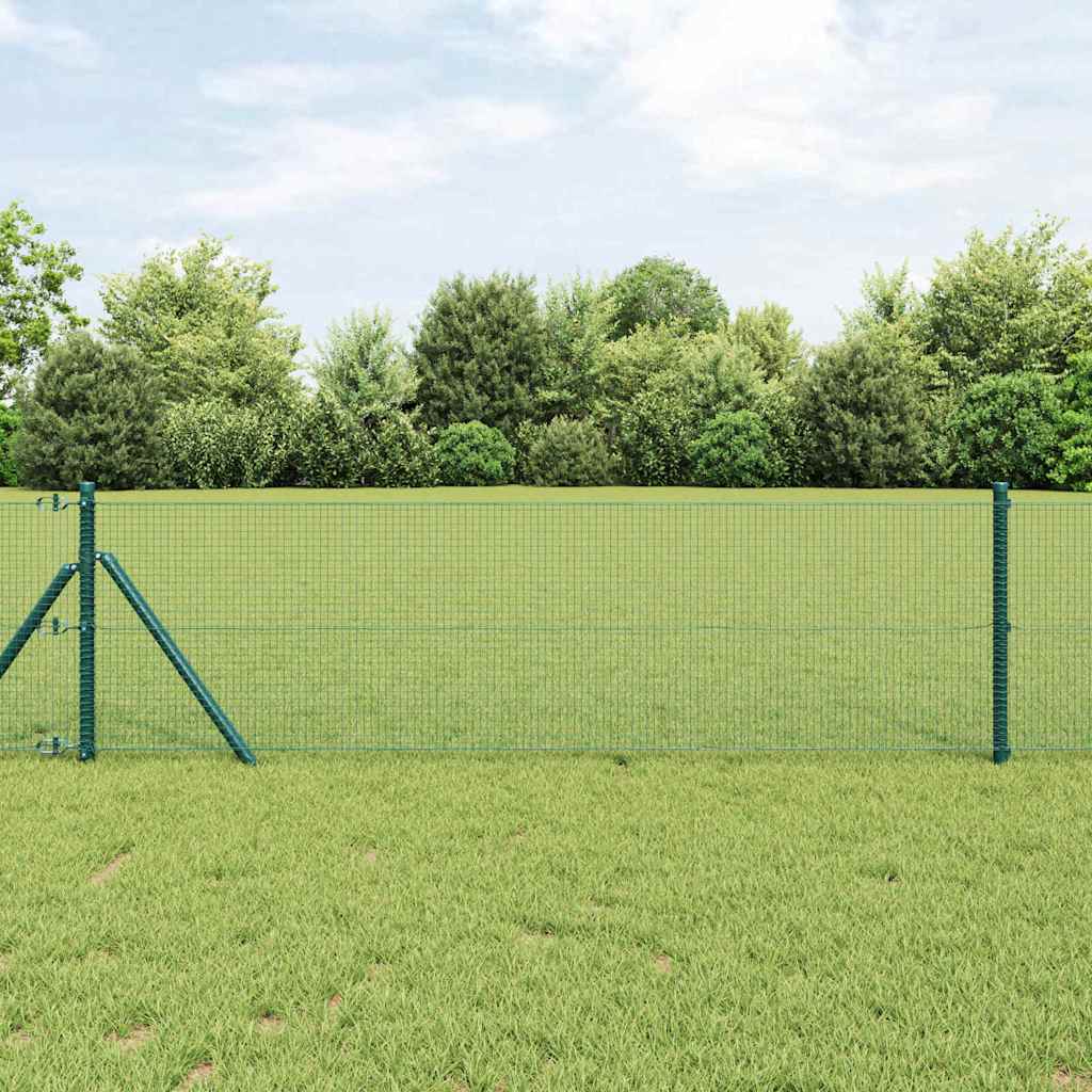 Welded Wire Fence 10000 x 80 cm Green