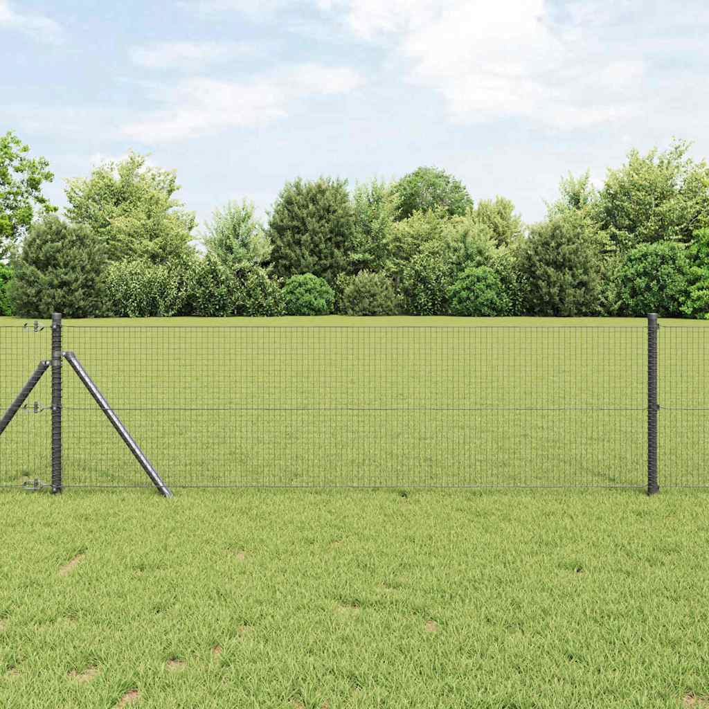 Welded Wire Fence 1000 x 80 cm Grey