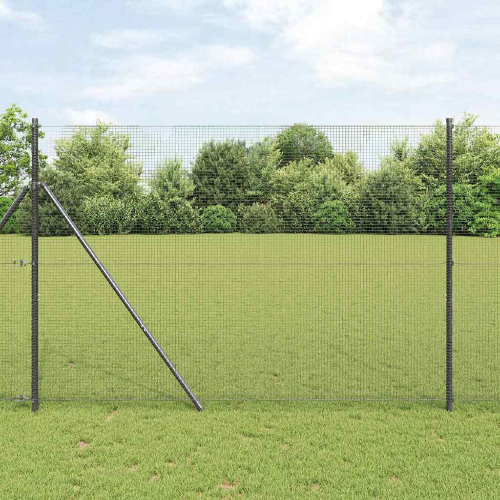 Welded Wire Fence 1000 x 150 cm Grey