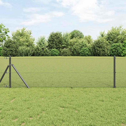 Welded Wire Fence 2500 x 80 cm Grey