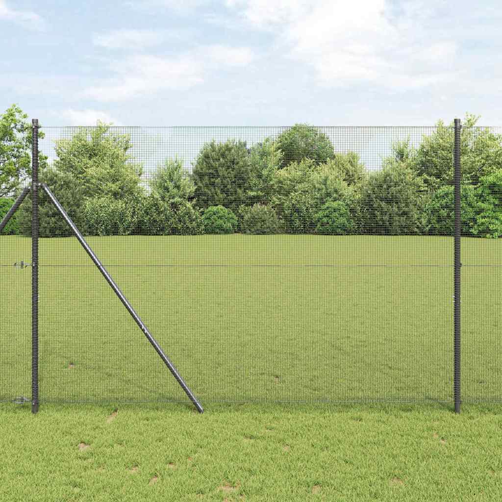Welded Wire Fence 5000 x 150 cm Grey