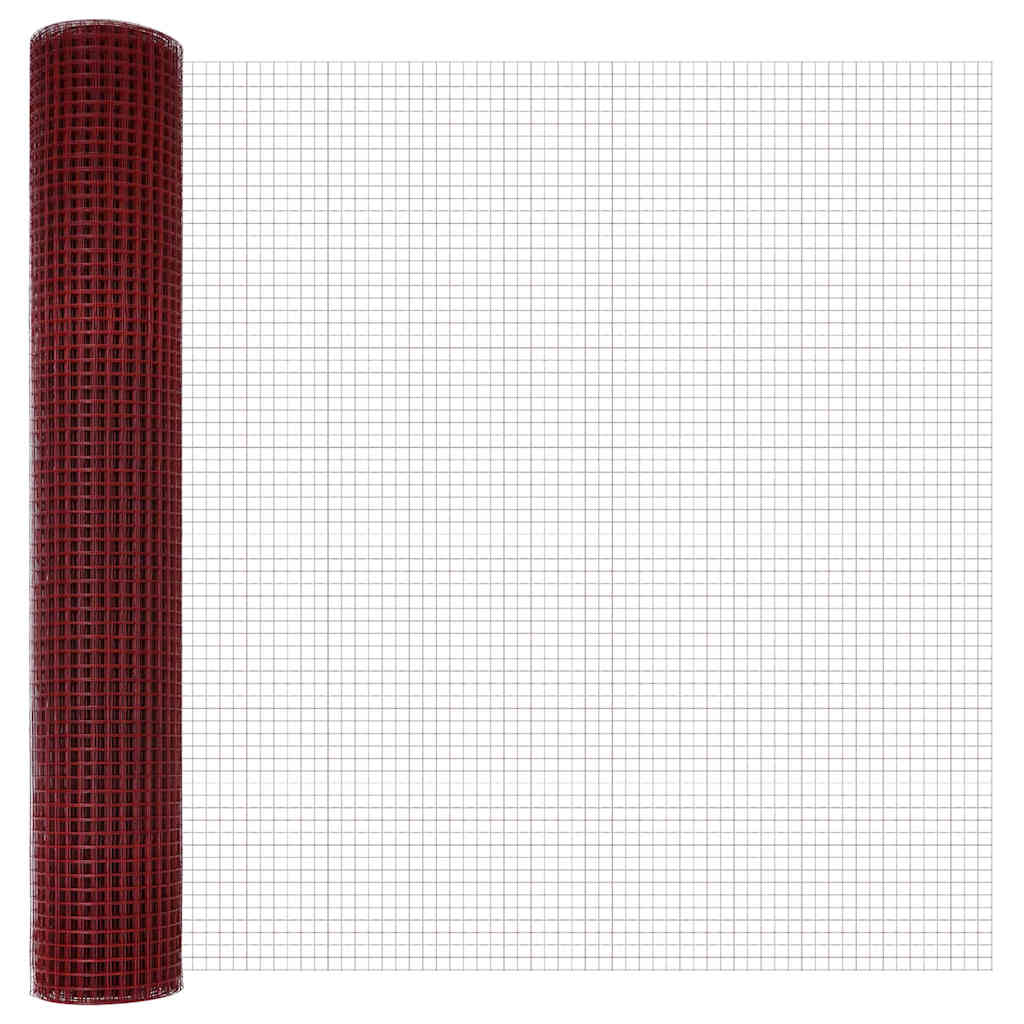 Welded Wire Fence 1000 x 150 cm Red