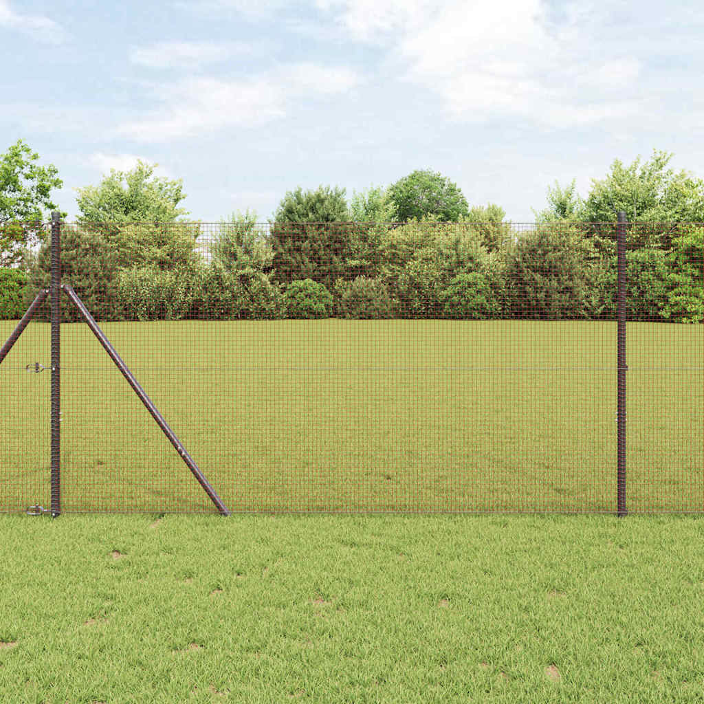 Welded Wire Fence 2500 x 150 cm Red