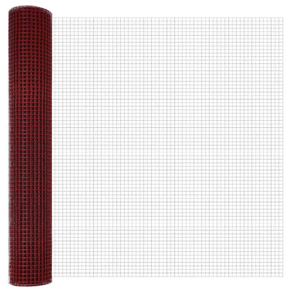 Welded Wire Fence 2500 x 150 cm Red