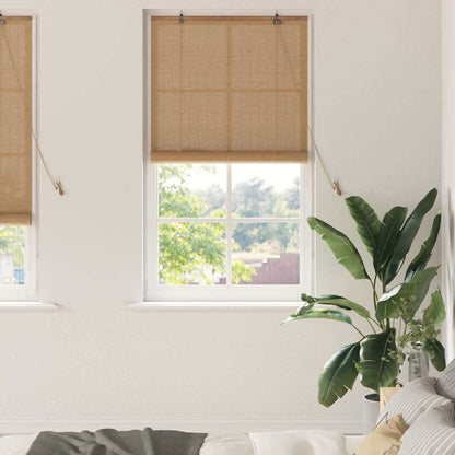 Roller Blind Brown 80 x 220 cm Bamboo