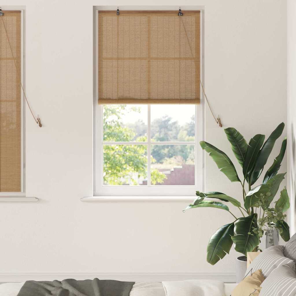 Roller Blind Brown 90 x 160 cm Bamboo
