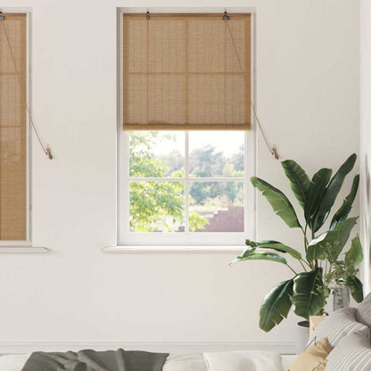 Roller Blind Brown 90 x 160 cm Bamboo
