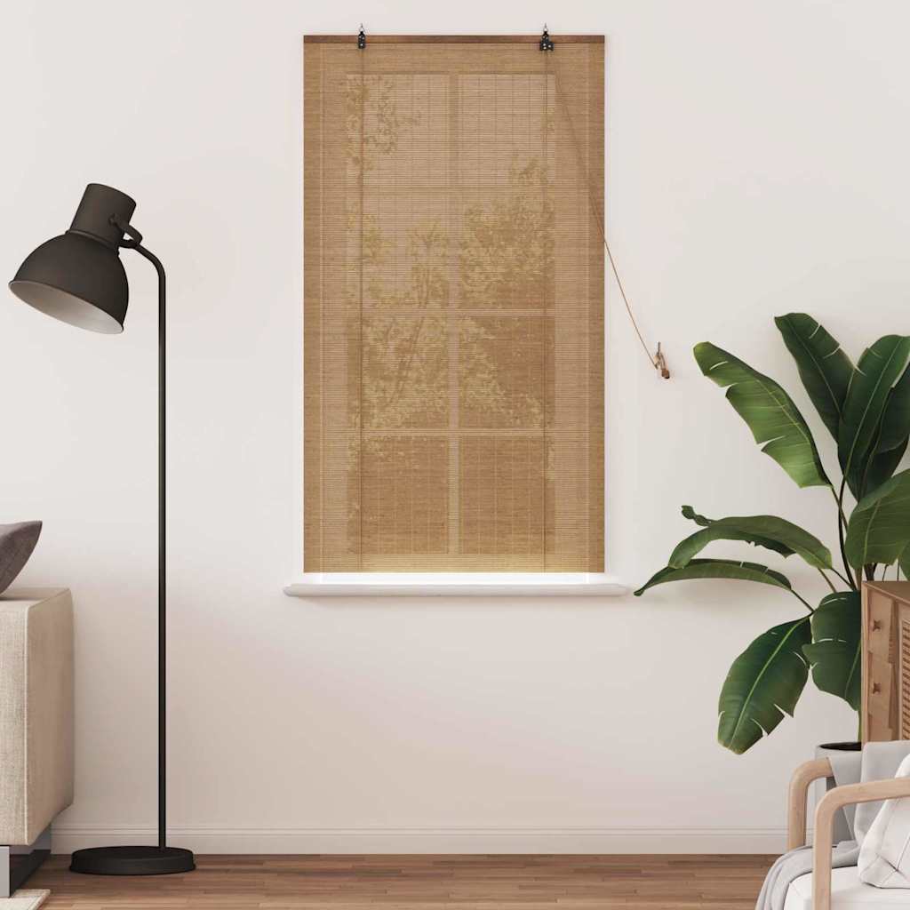 Roller Blind Brown 90 x 160 cm Bamboo