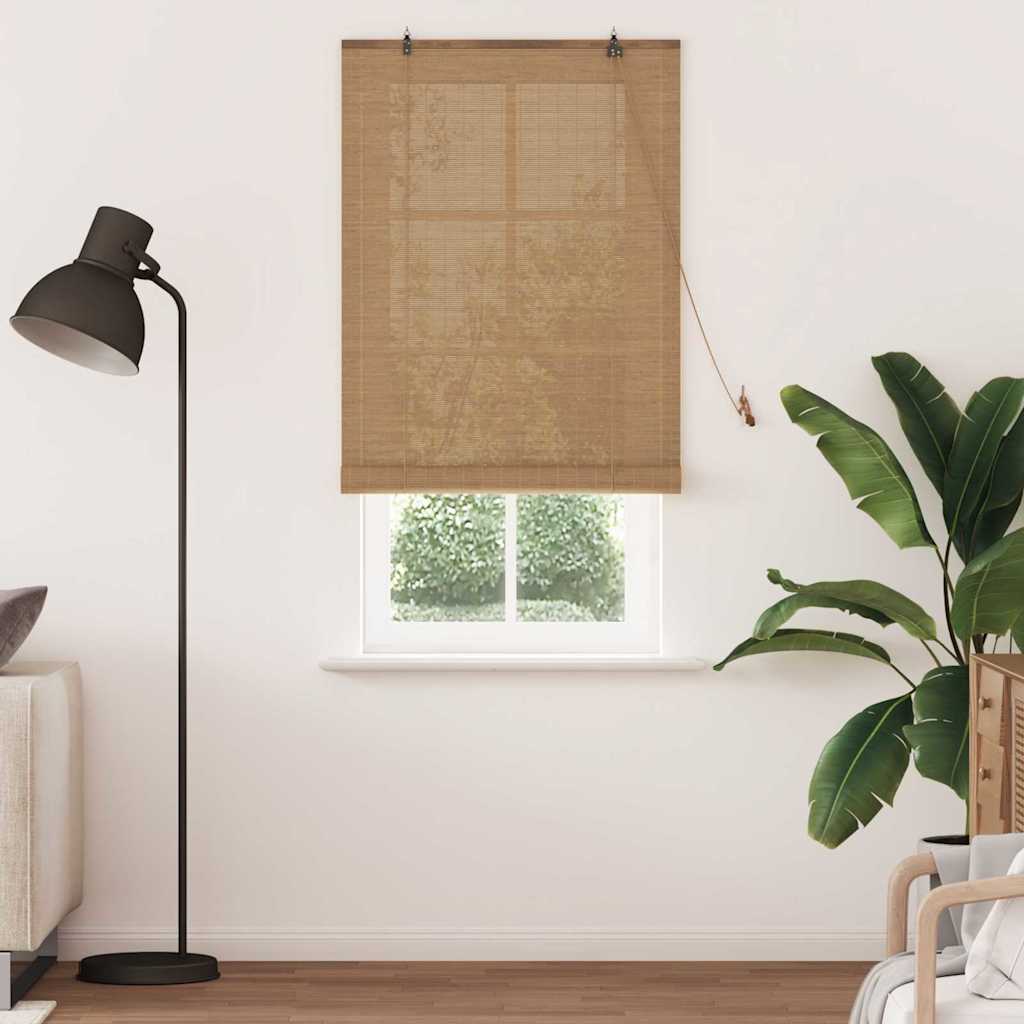 Roller Blind Brown 90 x 220 cm Bamboo