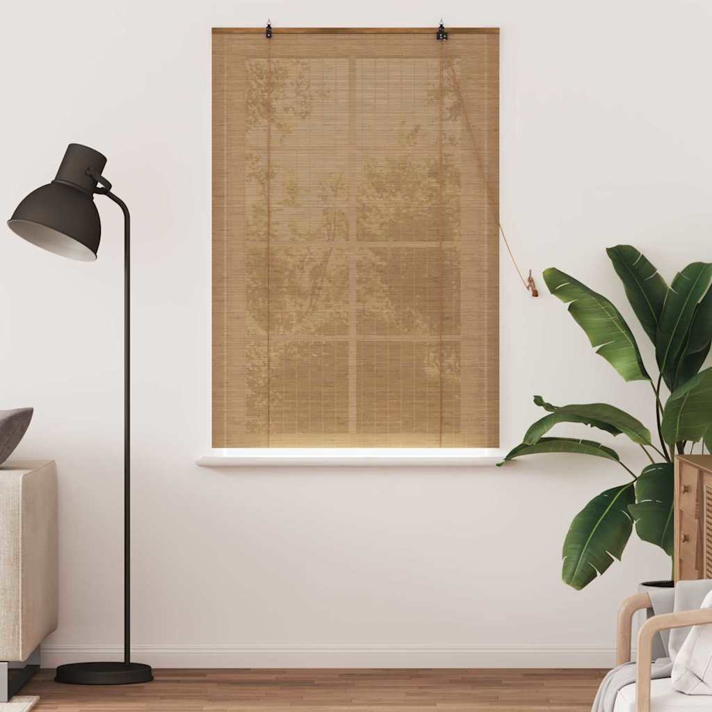 Roller Blind Brown 100 x 160 cm Bamboo