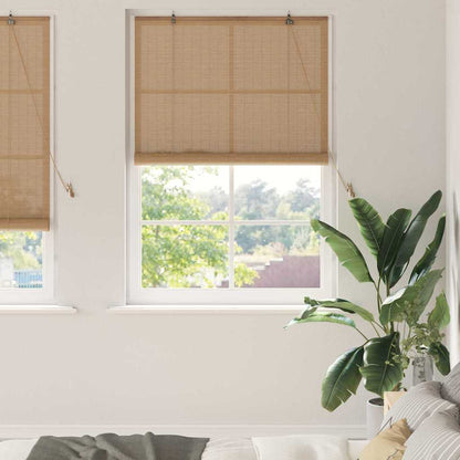 Roller Blind Brown 100 x 220 cm Bamboo