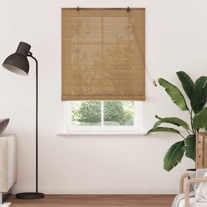 Roller Blind Brown 100 x 220 cm Bamboo