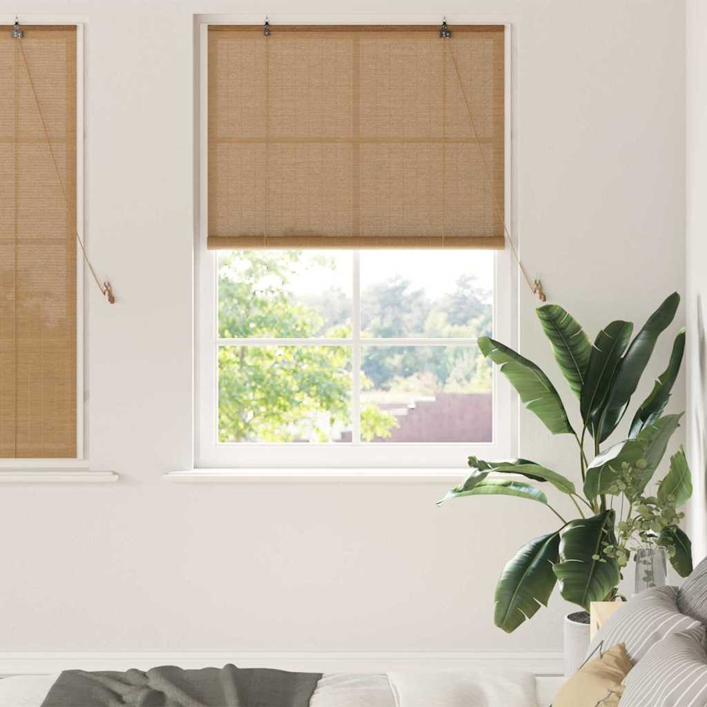 Roller Blind Brown 110 x 160 cm Bamboo