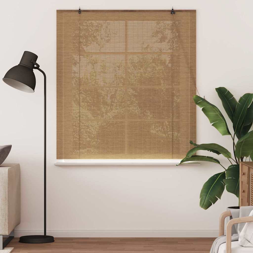 Roller Blind Brown 140 x 160 cm Bamboo