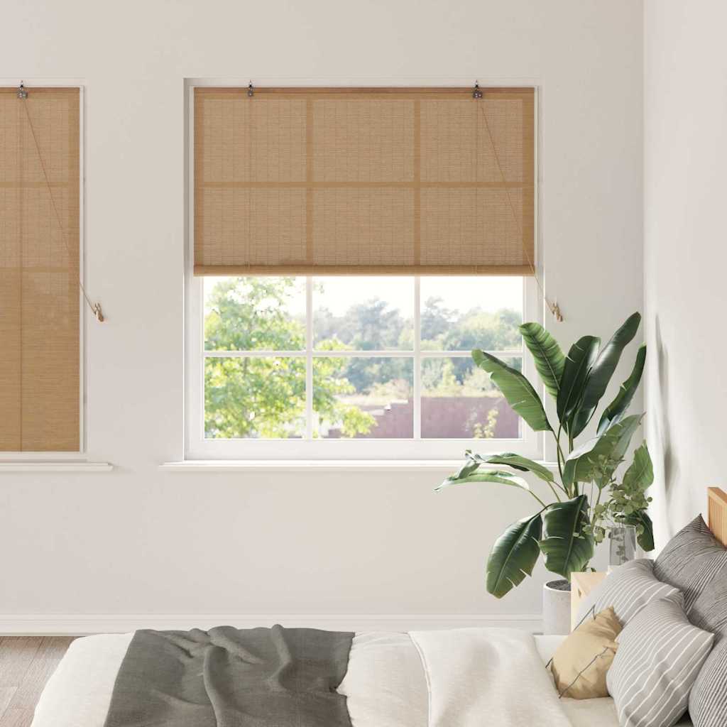 Roller Blind Brown 150 x 160 cm Bamboo