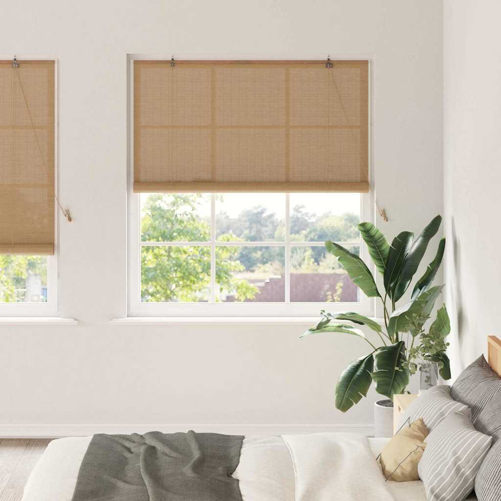 Roller Blind Brown 150 x 220 cm Bamboo