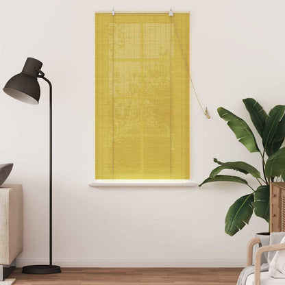 Roller Blind Yellow 80 x 160 cm Bamboo