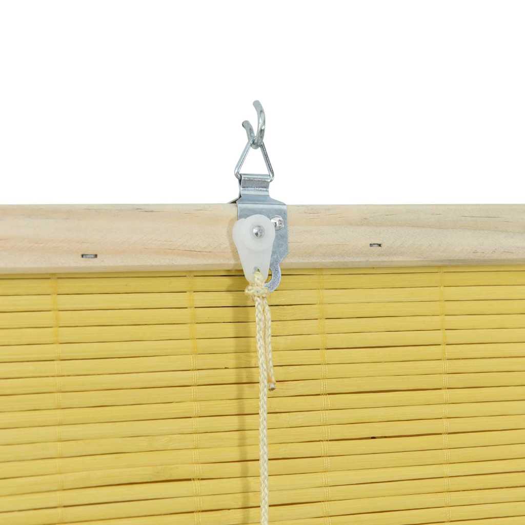 Roller Blind Yellow 100 x 160 cm Bamboo