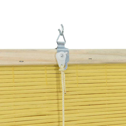 Roller Blind Yellow 100 x 160 cm Bamboo