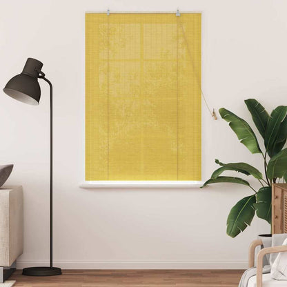 Roller Blind Yellow 100 x 160 cm Bamboo