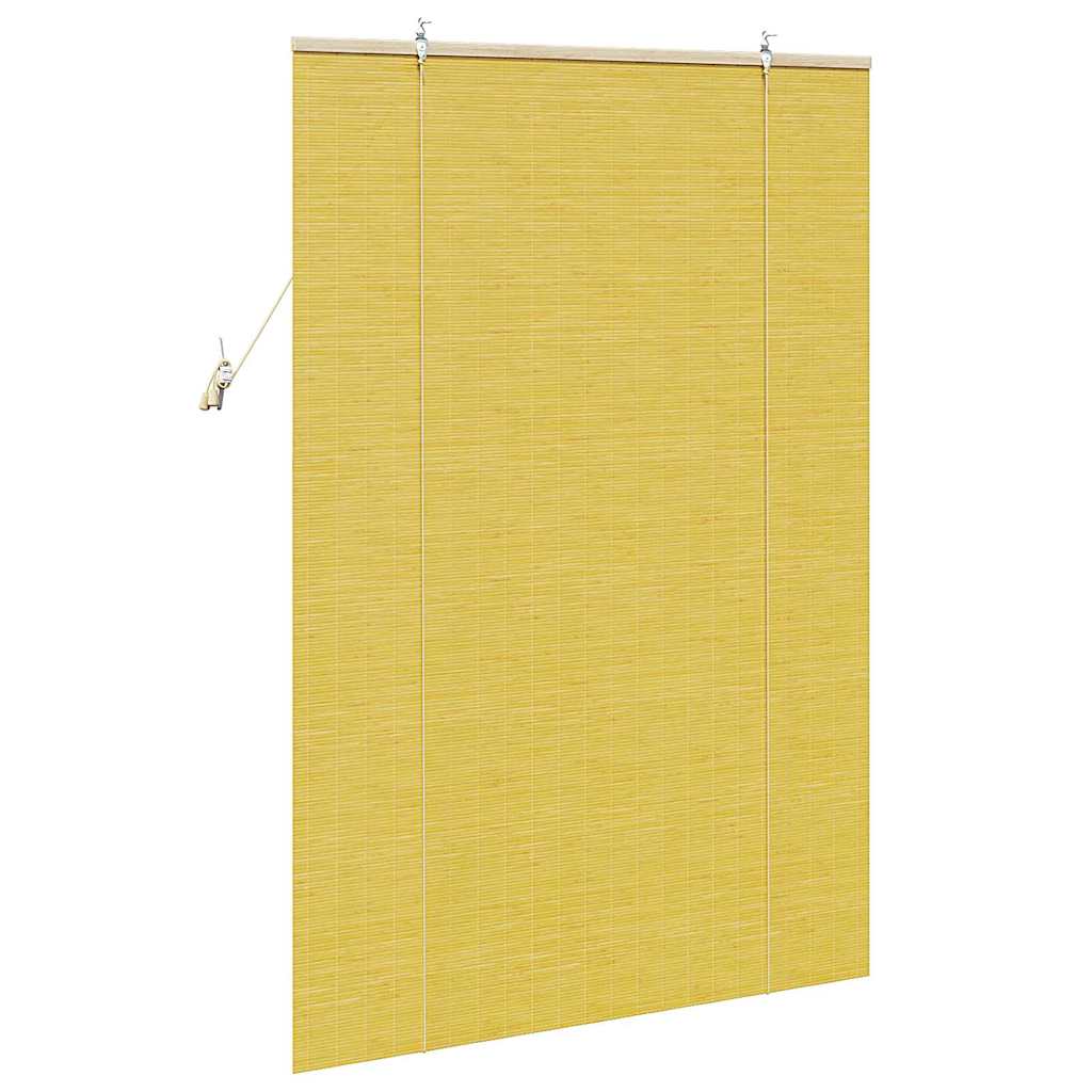 Roller Blind Yellow 100 x 160 cm Bamboo