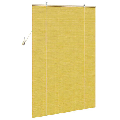 Roller Blind Yellow 100 x 160 cm Bamboo