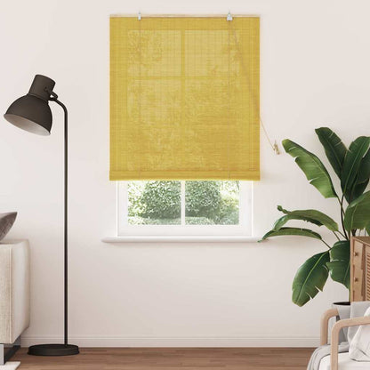 Roller Blind Yellow 100 x 220 cm Bamboo