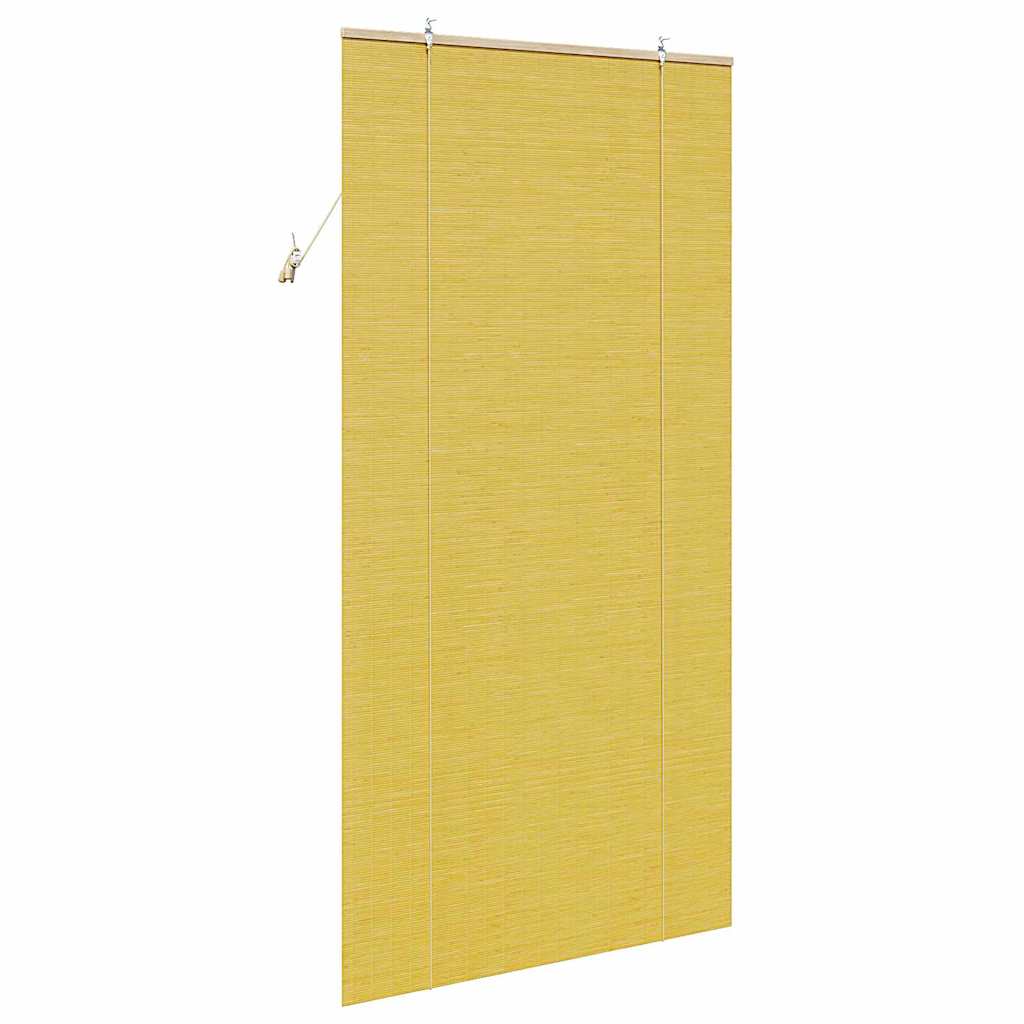 Roller Blind Yellow 120 x 220 cm Bamboo