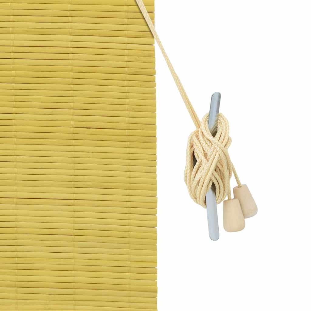 Roller Blind Yellow 150 x 160 cm Bamboo
