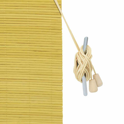 Roller Blind Yellow 150 x 160 cm Bamboo