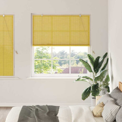 Roller Blind Yellow 150 x 160 cm Bamboo