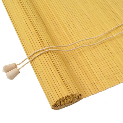 Roller Blind Yellow 150 x 160 cm Bamboo