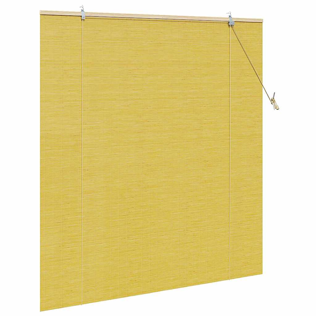 Roller Blind Yellow 150 x 160 cm Bamboo