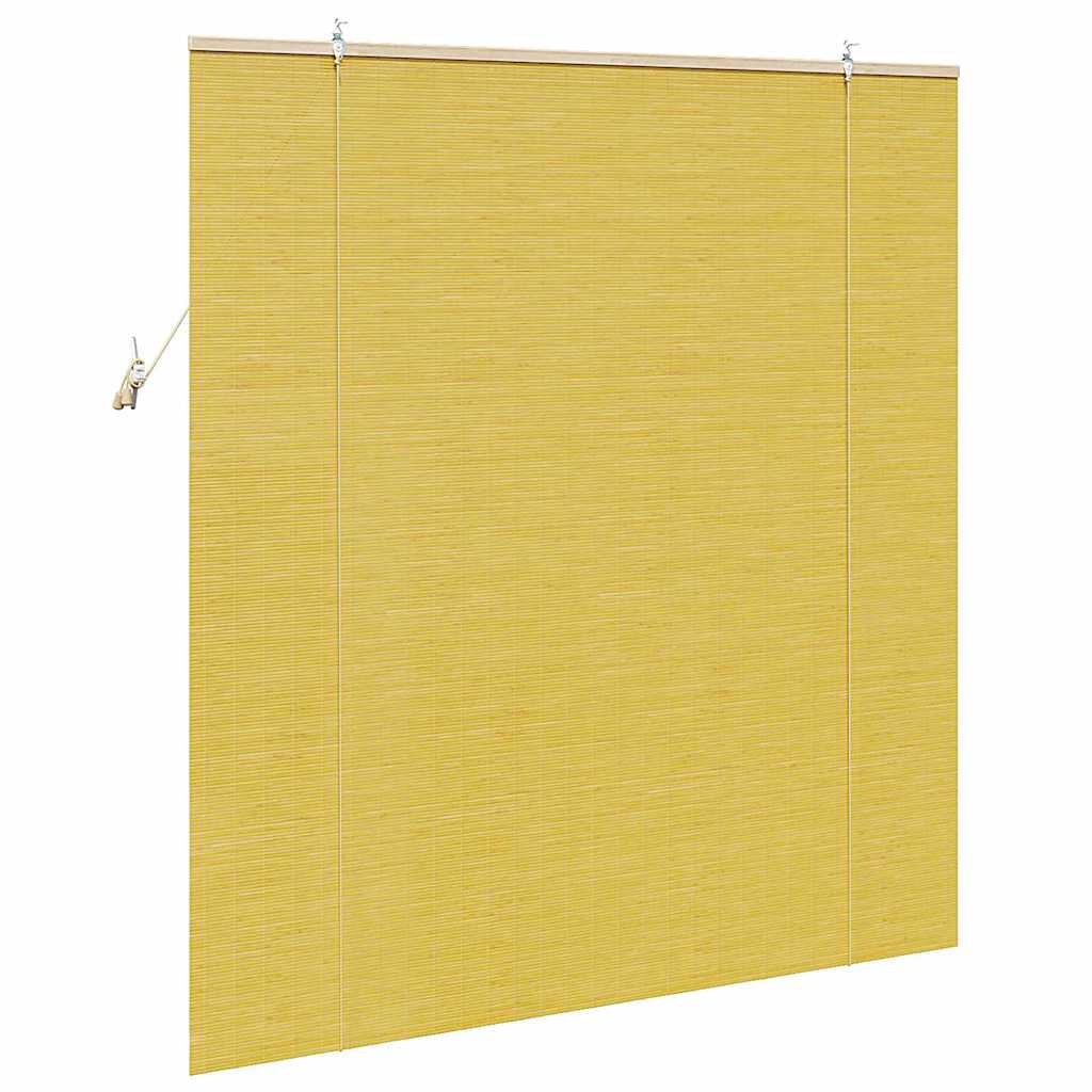 Roller Blind Yellow 150 x 160 cm Bamboo