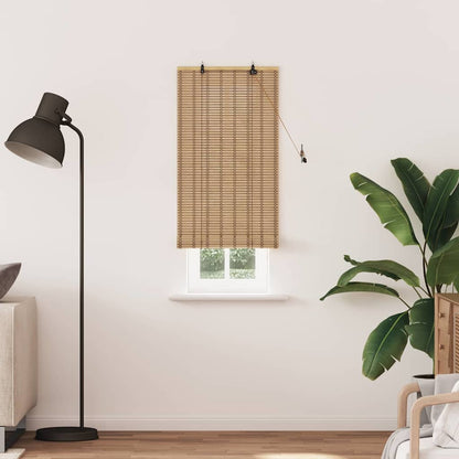 Roller Blind Natural and Brown 60 x 220 cm Bamboo