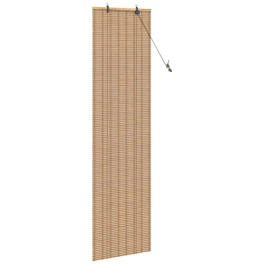 Roller Blind Natural and Brown 60 x 220 cm Bamboo