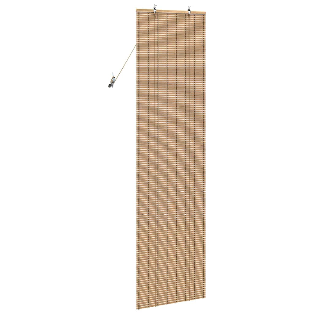 Roller Blind Natural and Brown 60 x 220 cm Bamboo