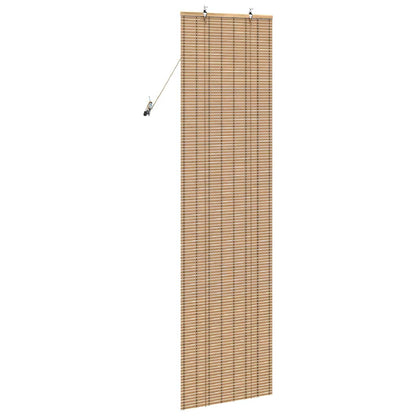 Roller Blind Natural and Brown 60 x 220 cm Bamboo